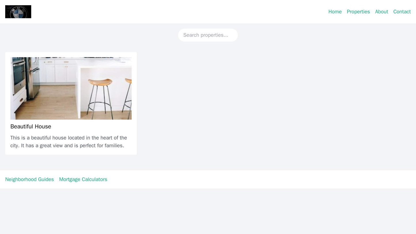 Real Estate Website: A clean and open design with a prominent search bar and a grid layout of property images. The logo Web Template 1081