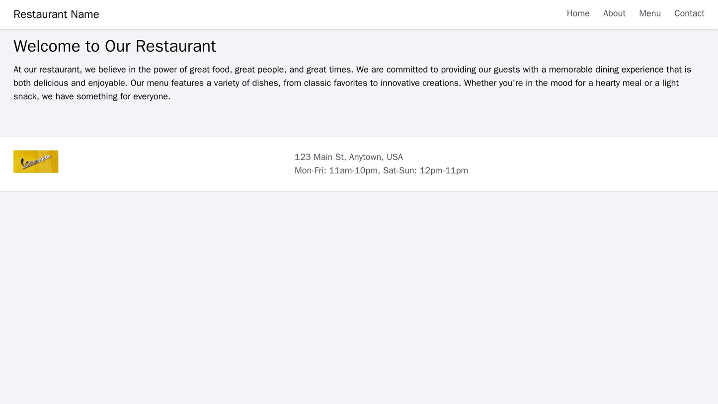 Restaurant Website: Sliding image banner at the top, main navigation menu at the top, reservation form on the left, and Web Template 1697