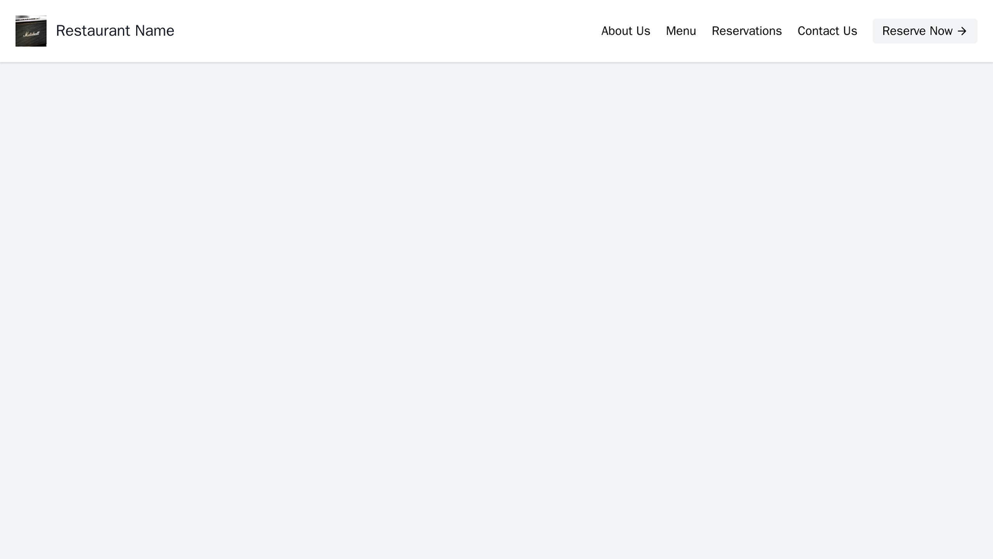 Restaurant Website: A full-screen background image of a delicious meal, a centered logo, a reservation form at the top, Web Template 34