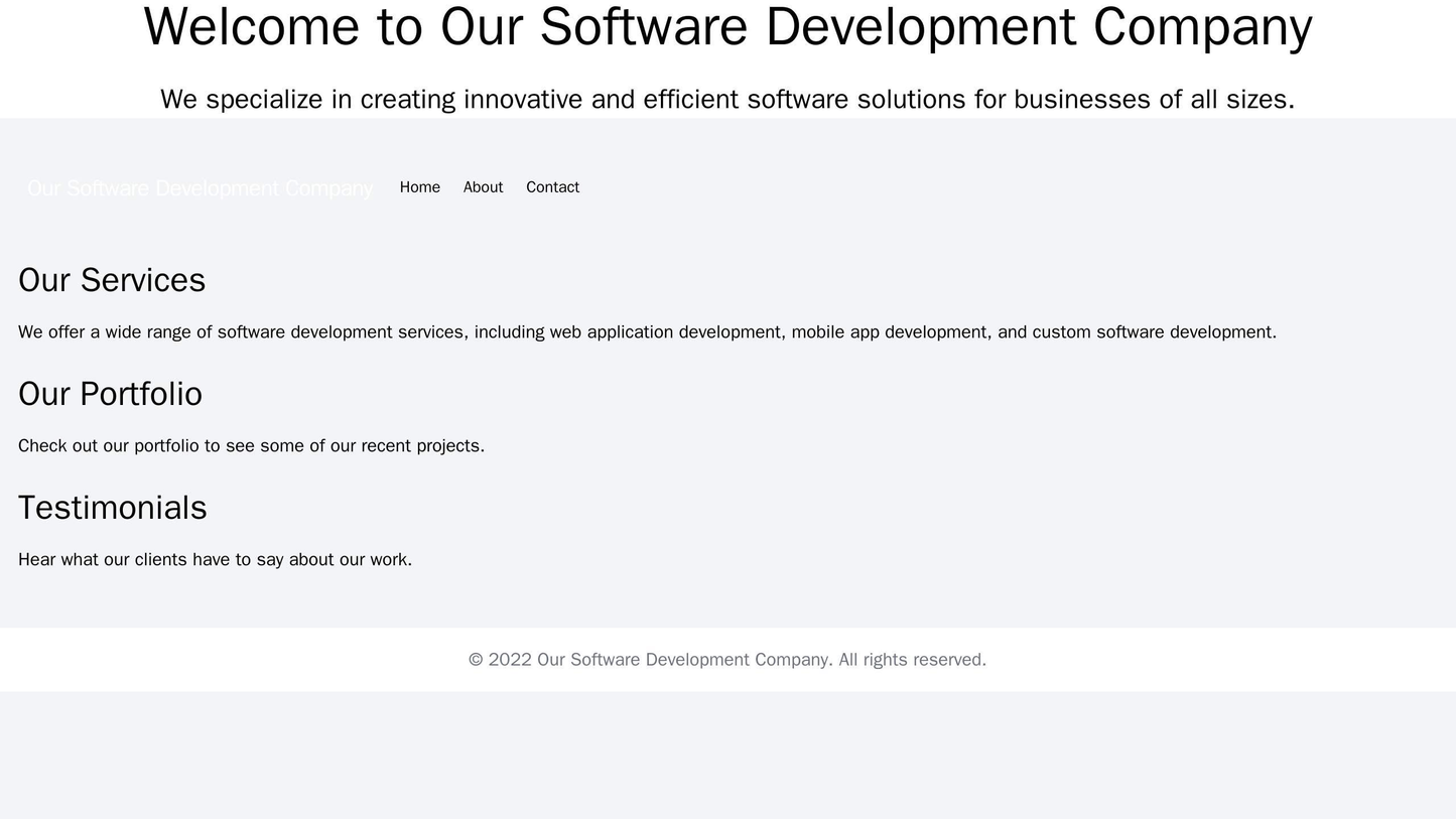 Software Development Company: A simplified and intuitive design with a clear value proposition and easy access to their Web Template 1447