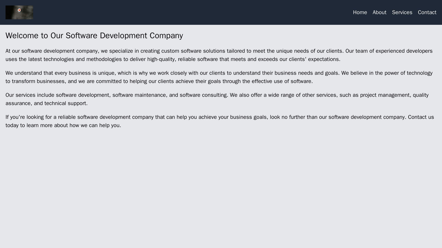 Software Development Company: A sleek and professional design with a left-aligned logo and a horizontal menu that spans Web Template 251