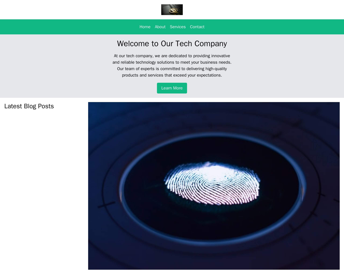 Tech Company Website: A minimalist design with a centered logo, a navbar at the top, a hero image with a call-to-action Web Template 647