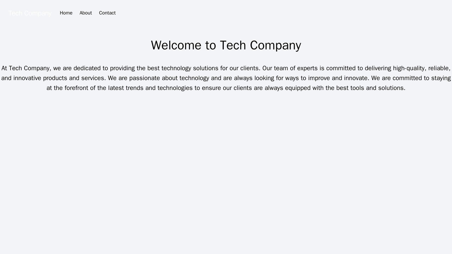 Technology Company: A clean, minimalistic design with a large centered logo, a top navigation bar, a bold color scheme, Web Template 394