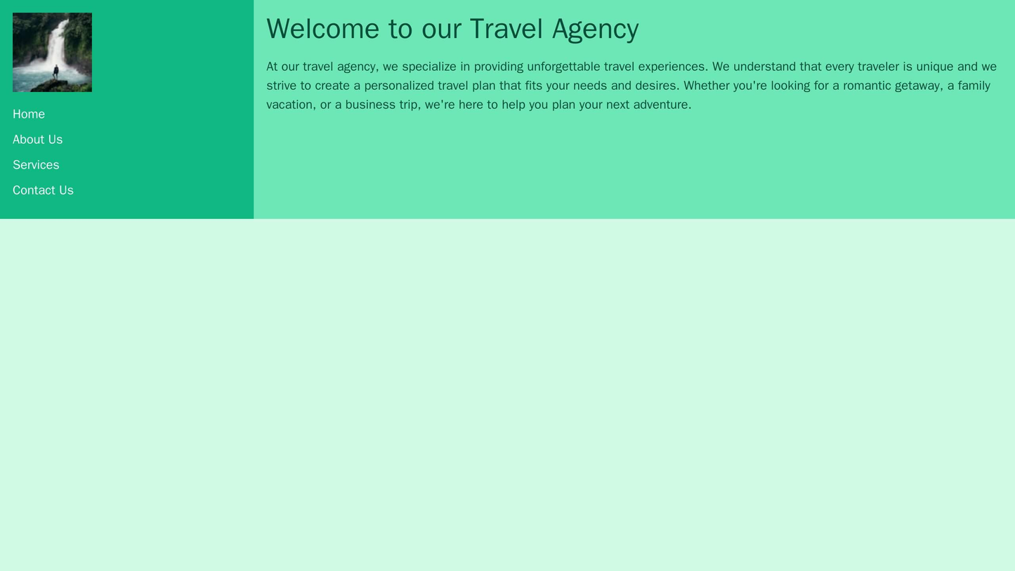 Travel Agency: A visually stunning design with a background image of a beautiful travel destination, and the navigation Web Template 1015