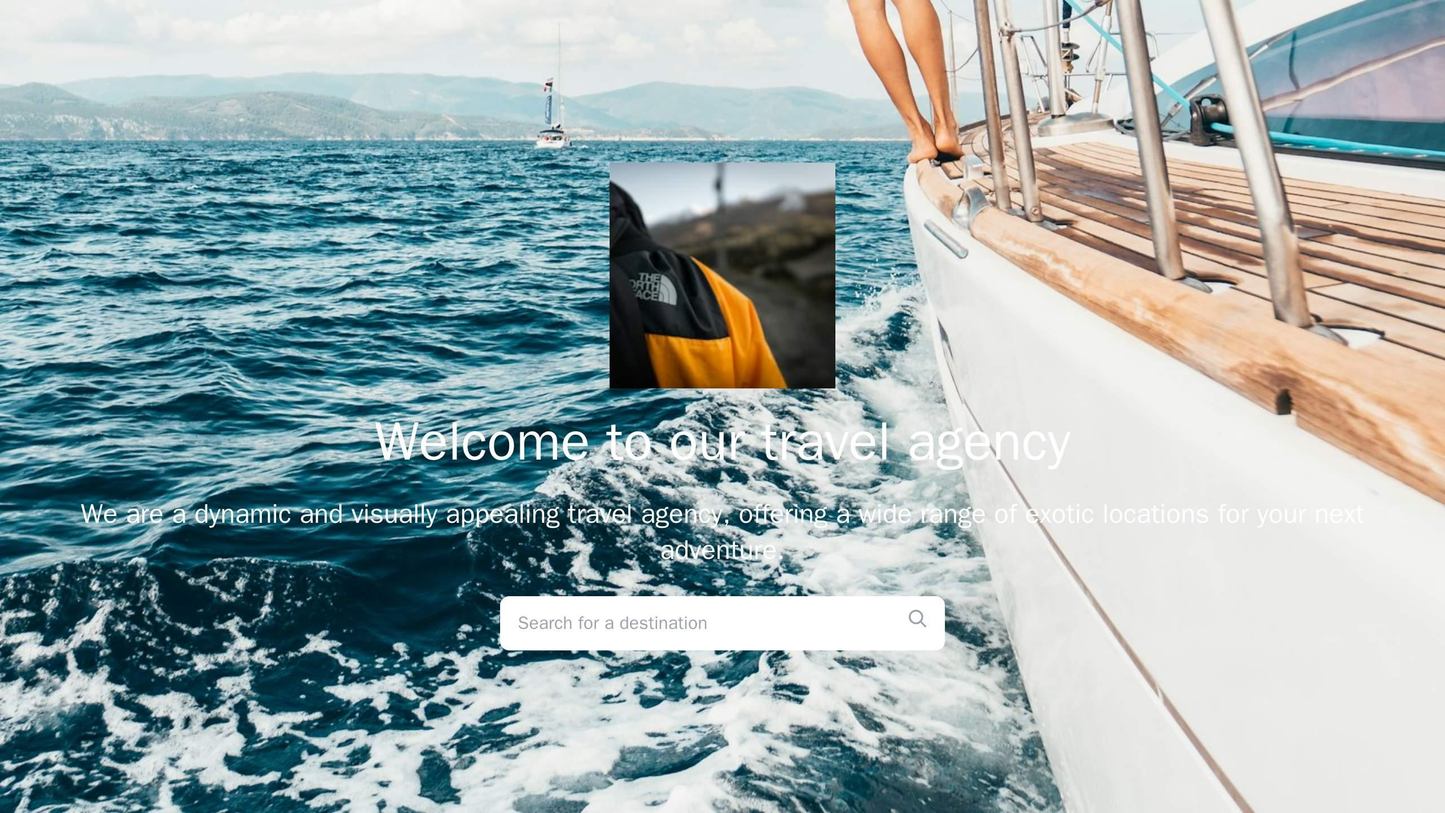 Travel Agency: A dynamic and visually appealing website with a large, panoramic image of an exotic location as the hero Web Template 1021