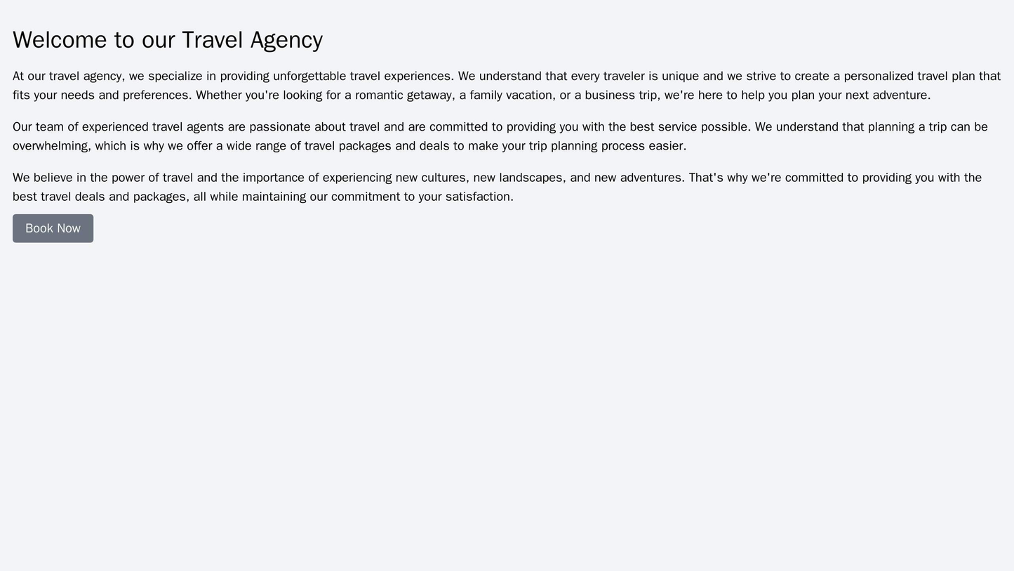 Travel Agency: A vibrant and engaging design with a full-width header featuring an image of a scenic travel destination Web Template 1871