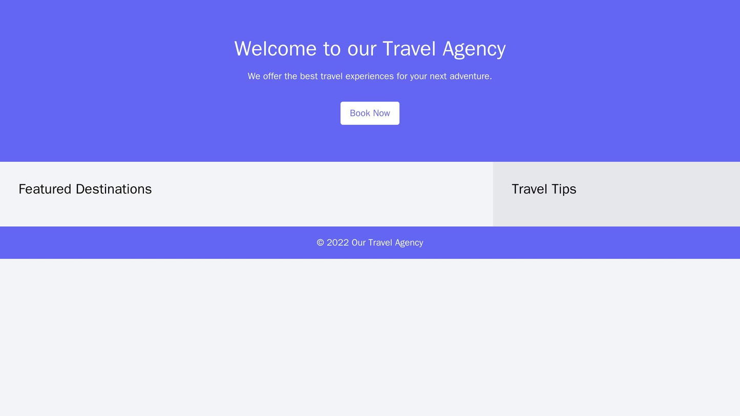 Travel Agency Site: A dynamic design with a header showing a stunning travel destination, a clear call-to-action button Web Template 146