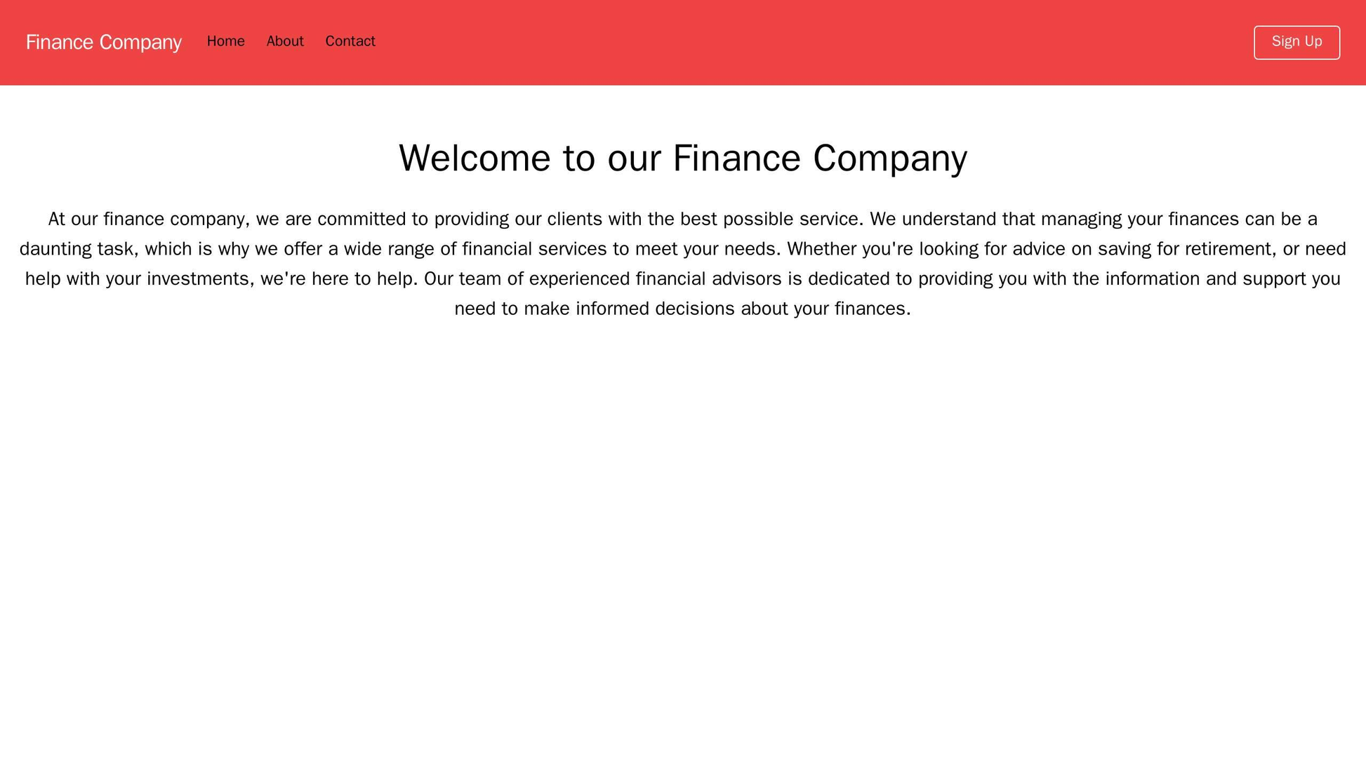 A finance company site with a minimalistic design, featuring a left-aligned menu and a large, clear call-to-action butto Web Template 3945