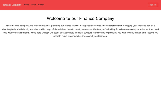 A finance company site with a minimalistic design, featuring a left-aligned menu and a large, clear call-to-action butto Web Template 3945