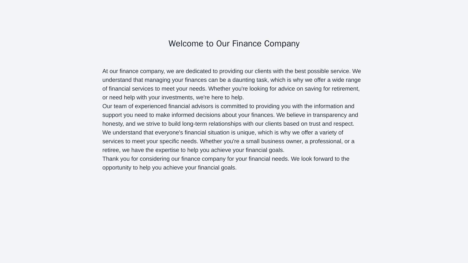 A finance company site with a clean and professional layout, a full-width header image featuring graphs or charts, a pri Web Template 4025