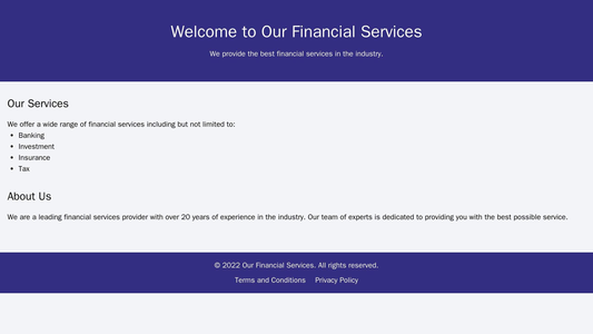 A financial services site with a sleek and professional design, a muted color palette, a clear and concise layout, and a Web Template 2348