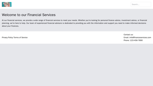 A financial services site with a muted color palette and a clean, minimal design. The header includes a left-aligned log Web Template 3854