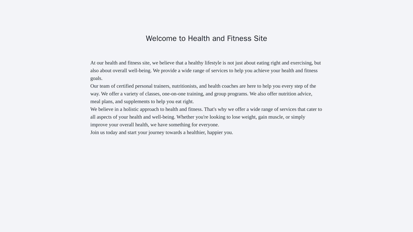 A health and fitness site with a full-width hero image of an active person, and a floating menu bar at the bottom. The c Web Template 4295