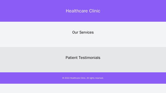 A healthcare clinic site with a calming color palette, a centered logo, and a parallax scrolling effect for sections sho Web Template 4509