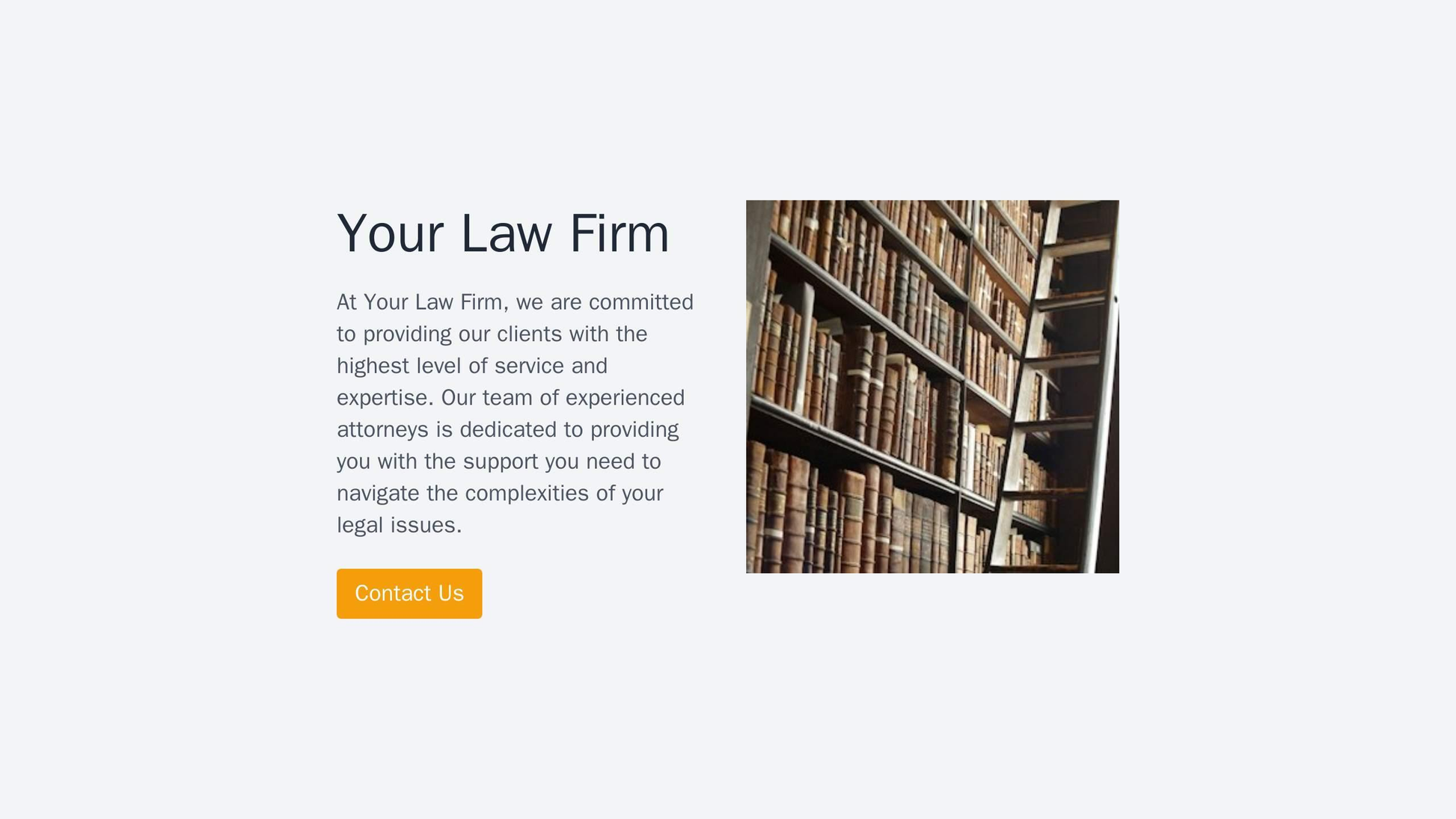 A professional services site for a law firm with a minimal, centered design, featuring a large logo, a prominent call-to Web Template 3166