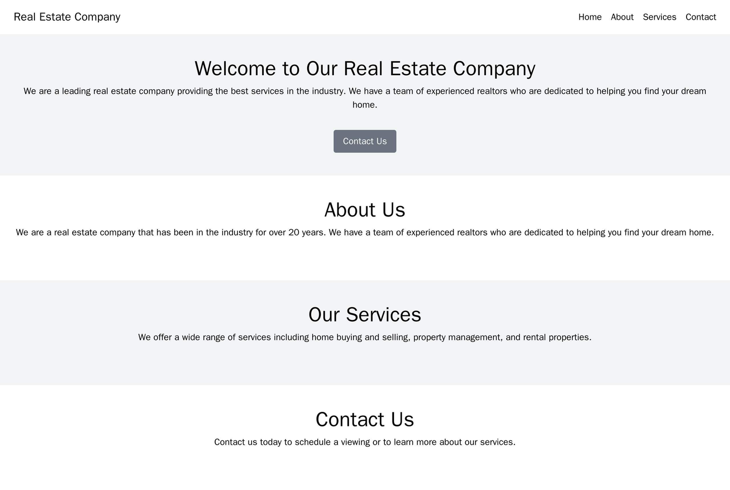 A real estate company site featuring a bottom navigation bar, providing easy access to various sections of the site. The Web Template 3947