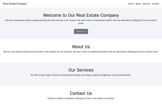 A real estate company site featuring a bottom navigation bar, providing easy access to various sections of the site. The Web Template 3947