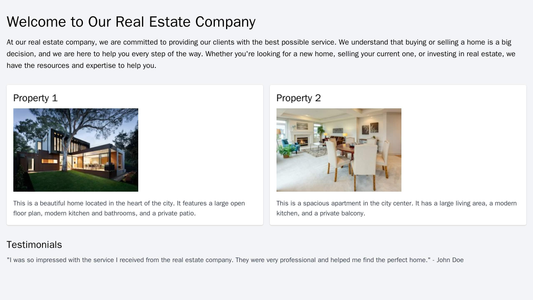 A real estate company site with a grid layout of properties, a left sidebar with filters and search options, and a foote Web Template 4889