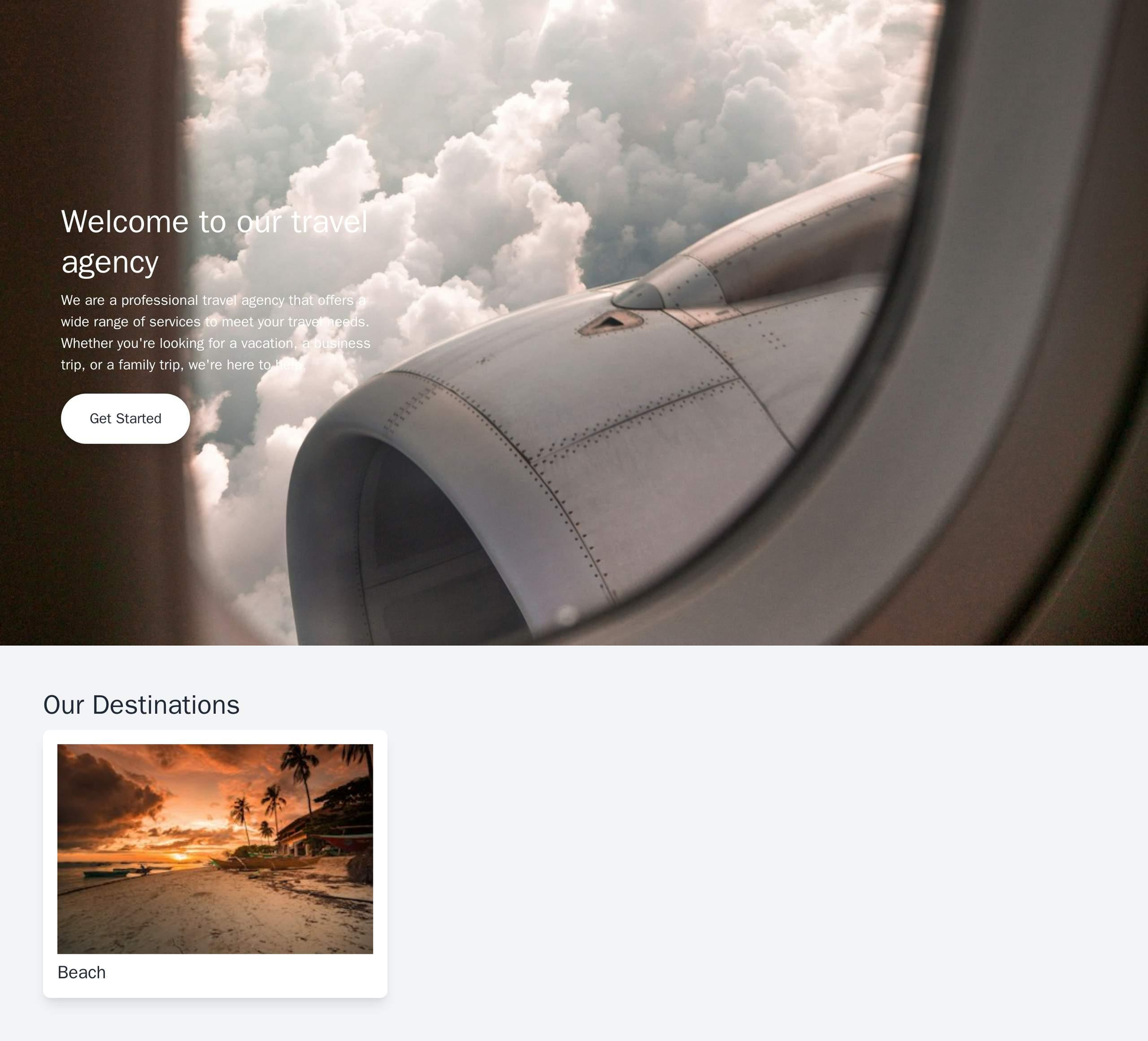 A travel agency site with a full-width background image and a parallax scrolling effect. The header includes a prominent Web Template 3194