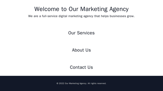 Agency Website for a Marketing Firm: A one-page scrolling site with sections for each service, parallax effects, and a b Web Template 4561