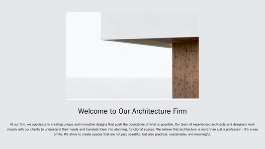 An architecture firm site with a minimalist design, centered logo, single page layout with sections scrolling horizontal Web Template 4365