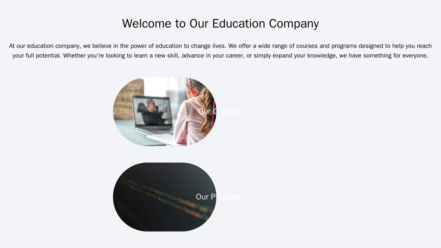 An education company site with a circular image carousel for highlighting courses or programs, accompanied by catchy tag Web Template 3326