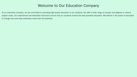 An education company site with a central banner showcasing courses and degrees, and a top menu with icons for different  Web Template 3431