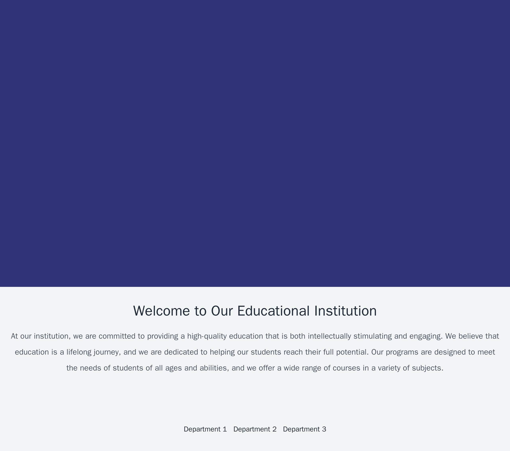 An educational institution site with a warm, inviting design, featuring a full-screen video background, a centered logo, Web Template 3588