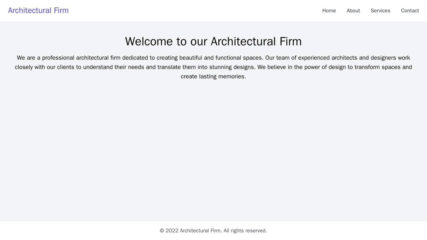 Architectural Firm: A stunning and professional design with a full-width image of a building project, and a centered log Web Template 4696