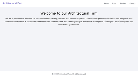 Architectural Firm: A stunning and professional design with a full-width image of a building project, and a centered log Web Template 4696