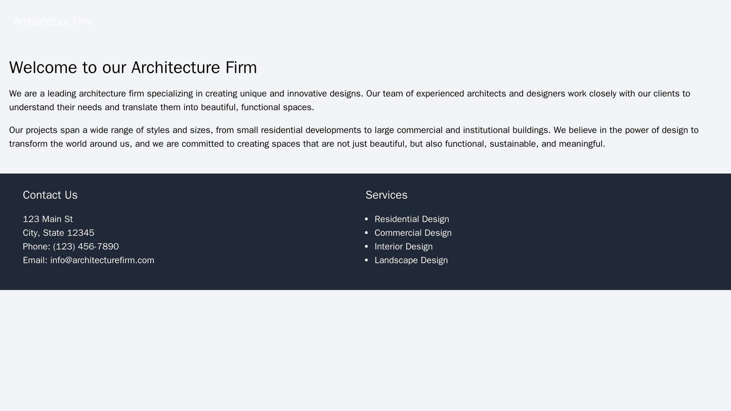 Architecture Firm: A sophisticated layout featuring large images of the firm's projects, showcasing their work at the fo Web Template 2180