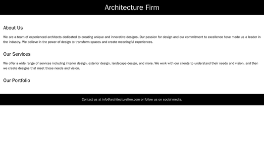 Architecture Firm: A minimalist design with a full-screen image background, a black and white color palette, and a cente Web Template 3225