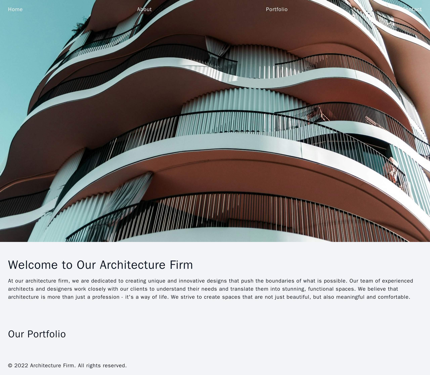 Architecture Firm: A full-width image header showcasing a captivating architectural design. A balanced layout with intui Web Template 4101