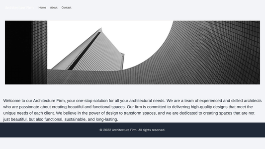 Architecture Firm: A sleek and professional design with a large, full-width image of an architectural masterpiece, a sim Web Template 4502