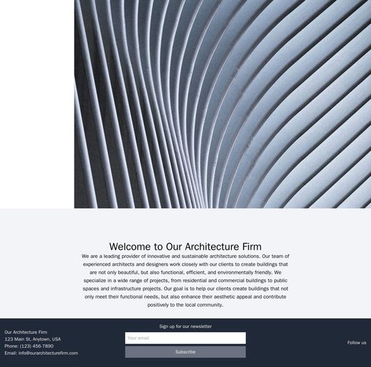 Architecture Firm: A sleek, modern site with a large, full-width header image of a building project, a menu that slides  Web Template 4657