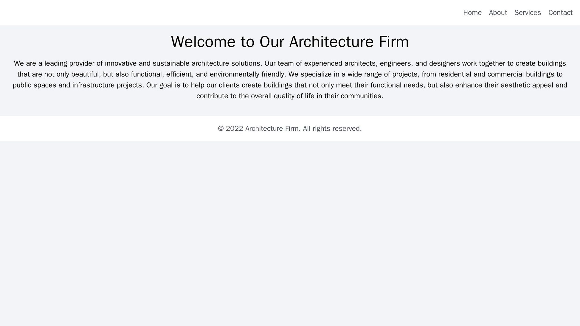 Architecture Firm Site: A modern and sleek design with a large centered logo and a main menu located at the top right co Web Template 3909