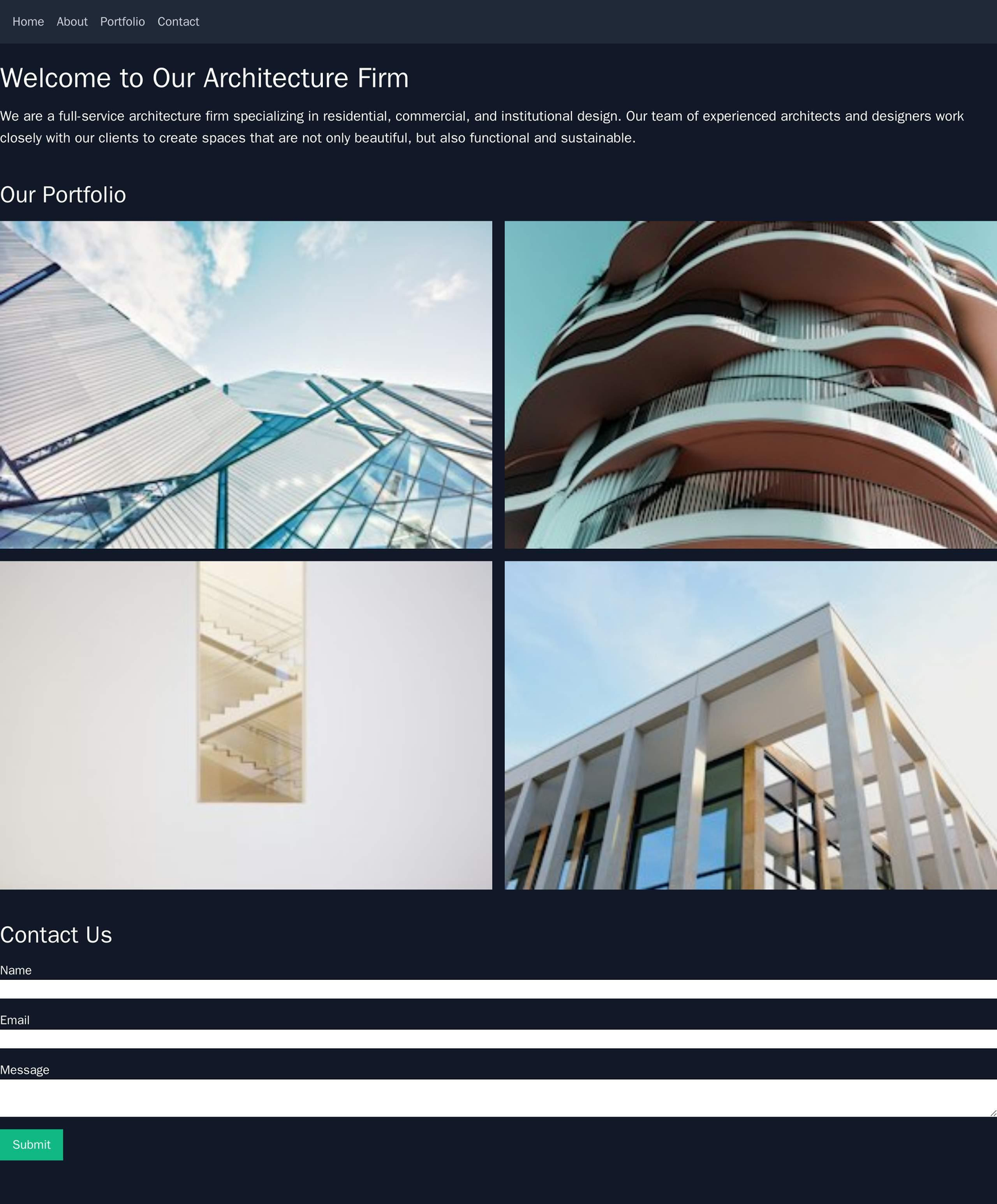 Architecture Firm Site: A portfolio-centric design with a dark color palette and large, high-resolution images of buildi Web Template 4378