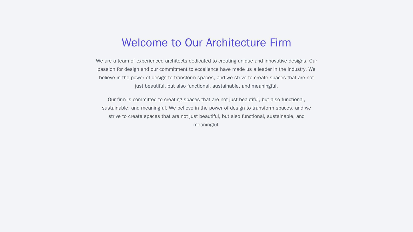 Architecture Firm Website: A minimalist and visually-focused design, featuring a central portfolio gallery using large,  Web Template 3085