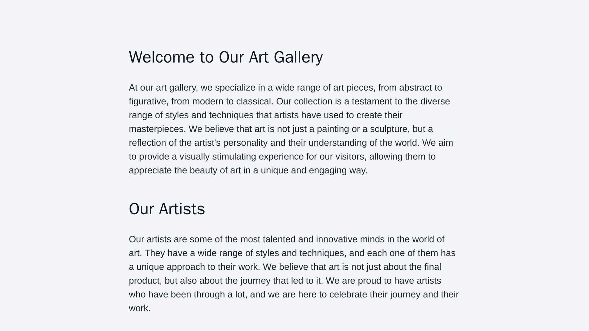 Art Gallery: A visually stimulating layout with a full-width background slideshow showcasing different art pieces. A men Web Template 2108