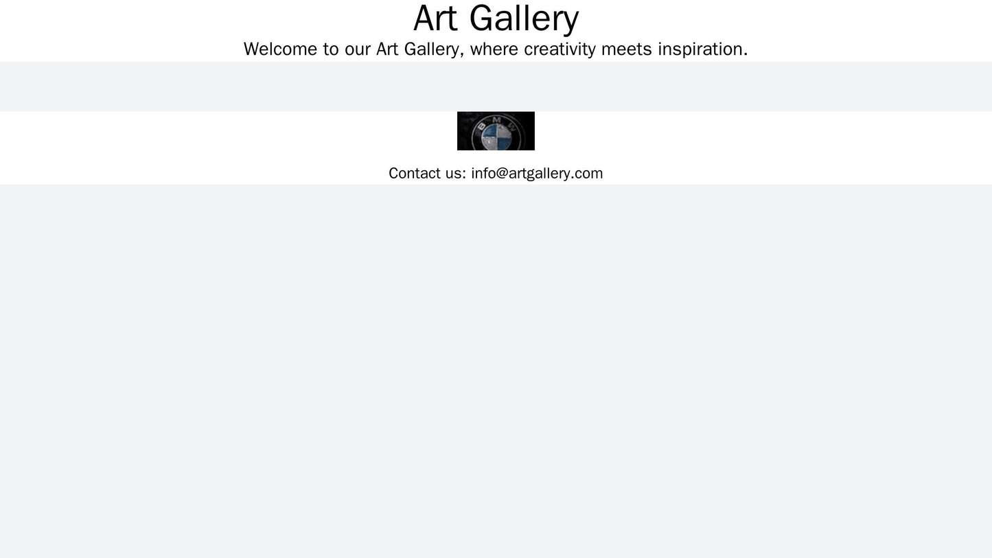 Art Gallery: A dynamic homepage with a slideshow of artwork images and artist bios. The footer includes a centered logo, Web Template 2368