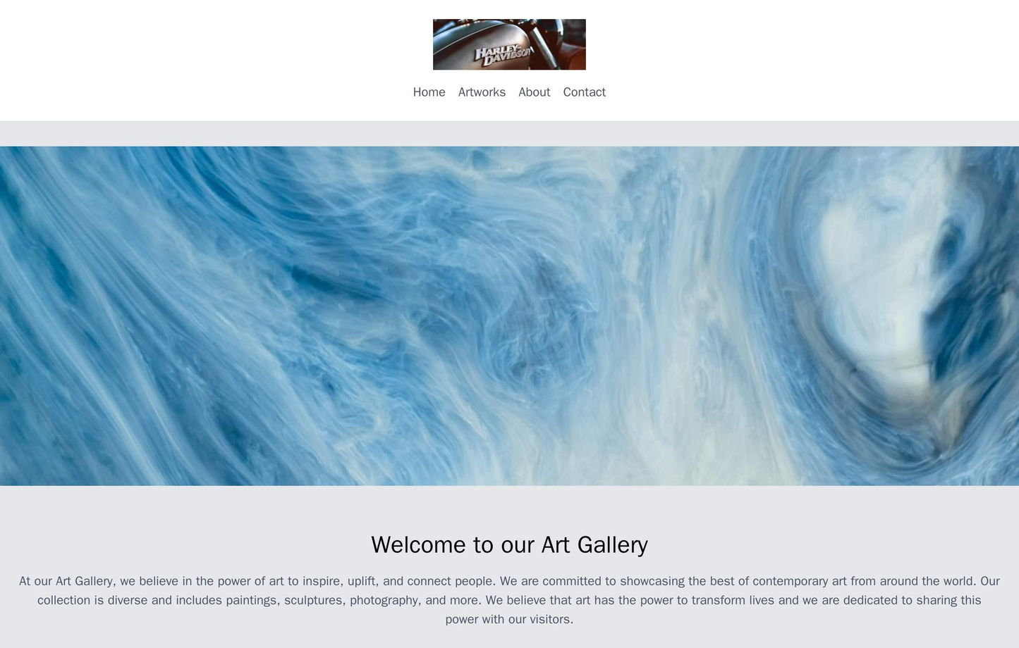 Art Gallery: A sleek, intuitive design with a large, centered logo and a monochrome color scheme. A horizontal navigatio Web Template 3426