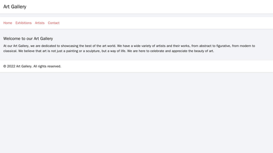 Art Gallery: An aesthetically pleasing and unique layout with a rotating header image of artwork, a navigation bar displ Web Template 3632