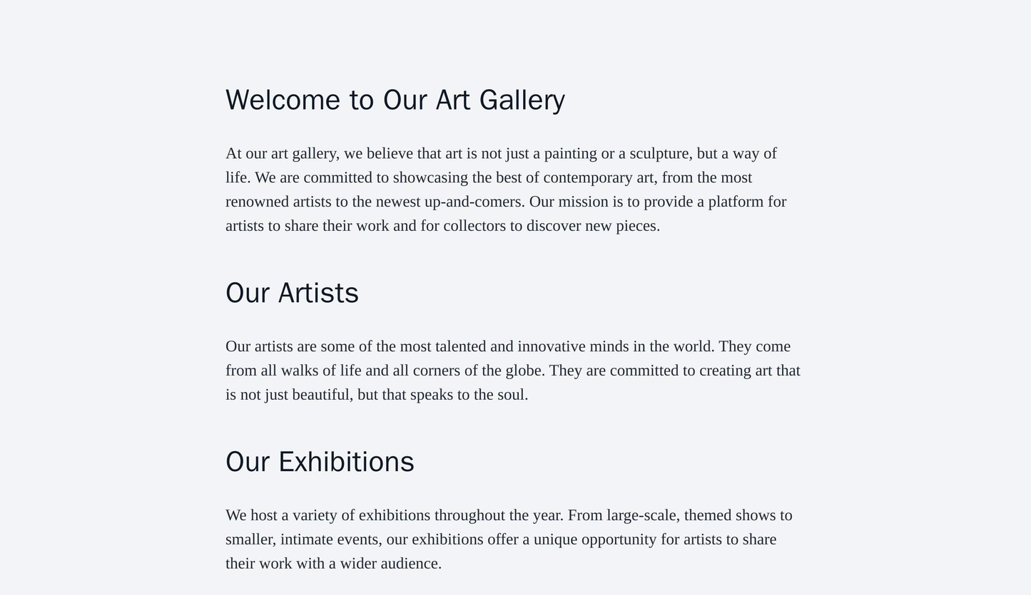 Art Gallery: A bold and visually engaging layout with a diagonal full-width image, a top navigation bar, a grid of featu Web Template 3719