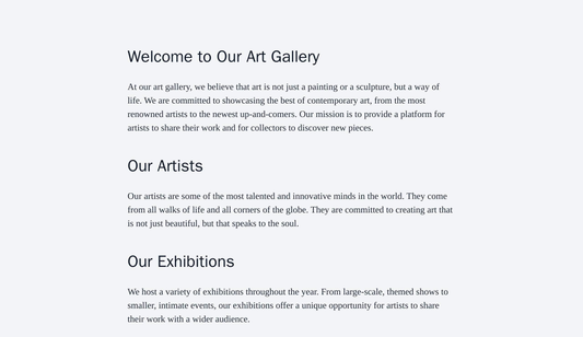 Art Gallery: A bold and visually engaging layout with a diagonal full-width image, a top navigation bar, a grid of featu Web Template 3719