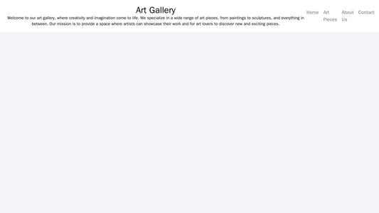 Art Gallery Site: A simple design with a centered logo and a main navigation menu at the top. A full-width image slider  Web Template 3050