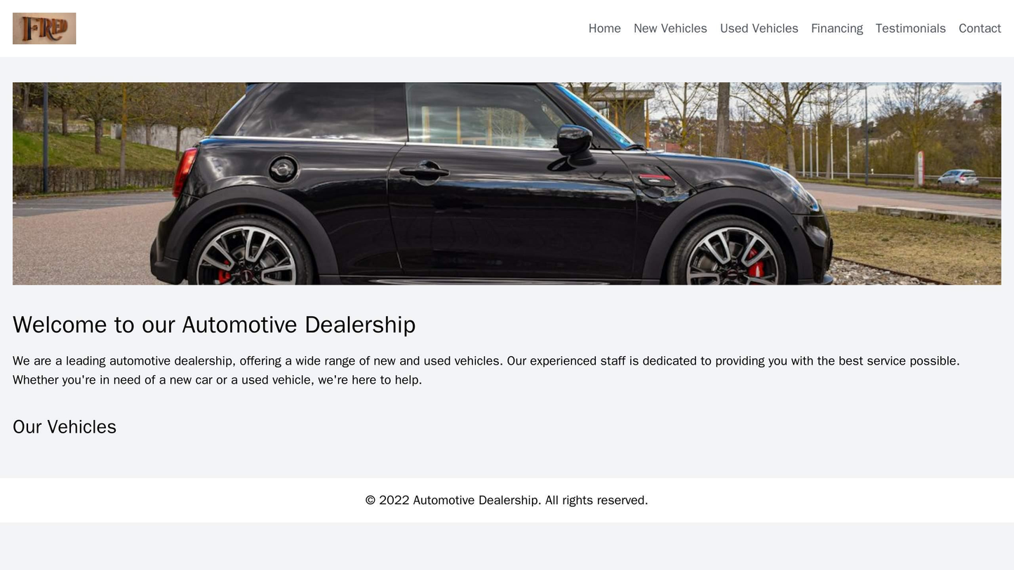 Automotive Dealership: A modern design with a large center header image, a prominent logo on the left, and a clean, grid Web Template 2107