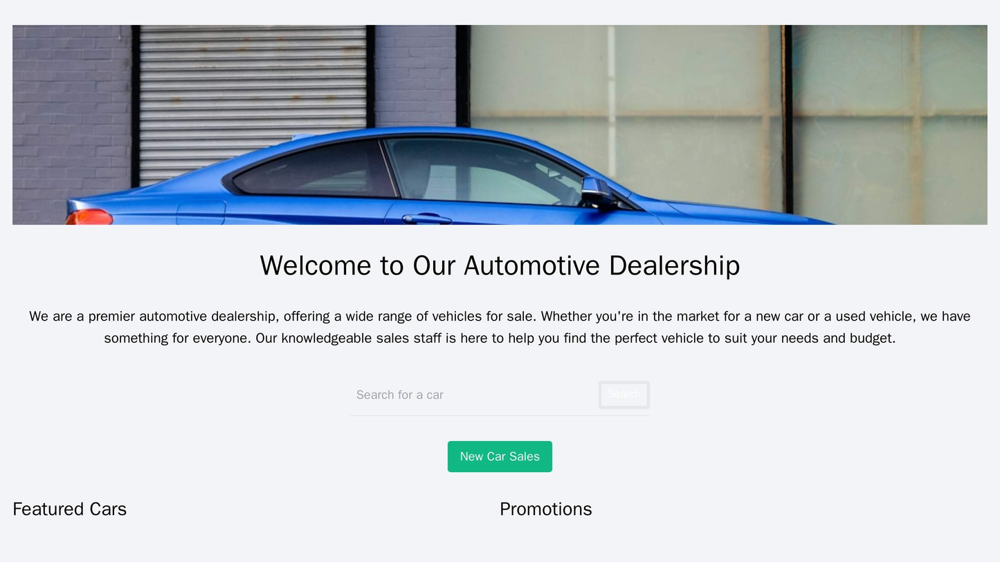 Automotive Dealership: A large, clear image of a car on the homepage, with a search functionality form and a call-to-act Web Template 2237