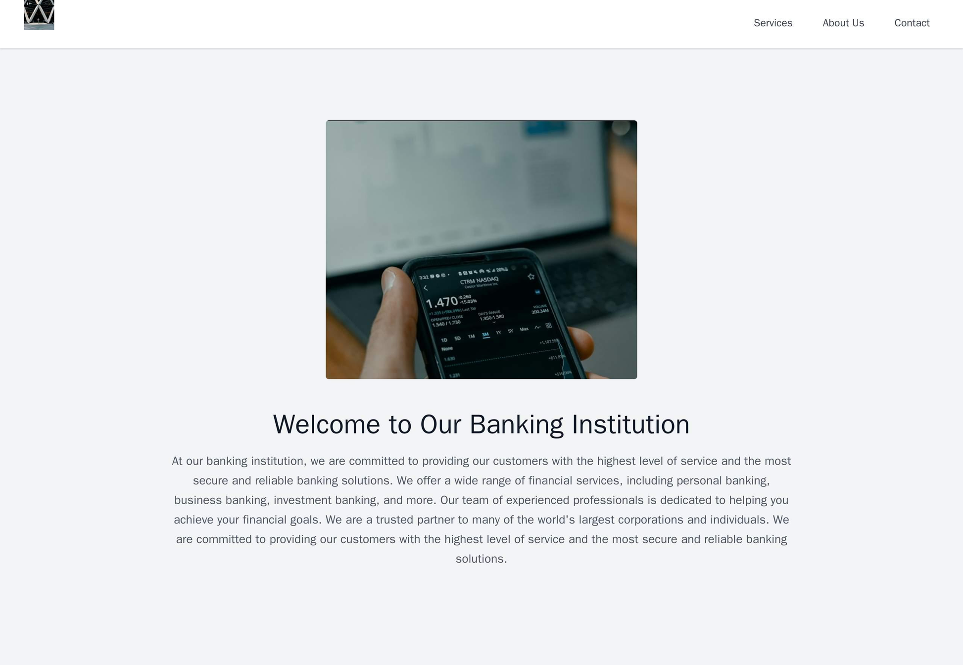 Banking Institution: A conservative and trustworthy design with a header image featuring the company logo and a prominen Web Template 3145