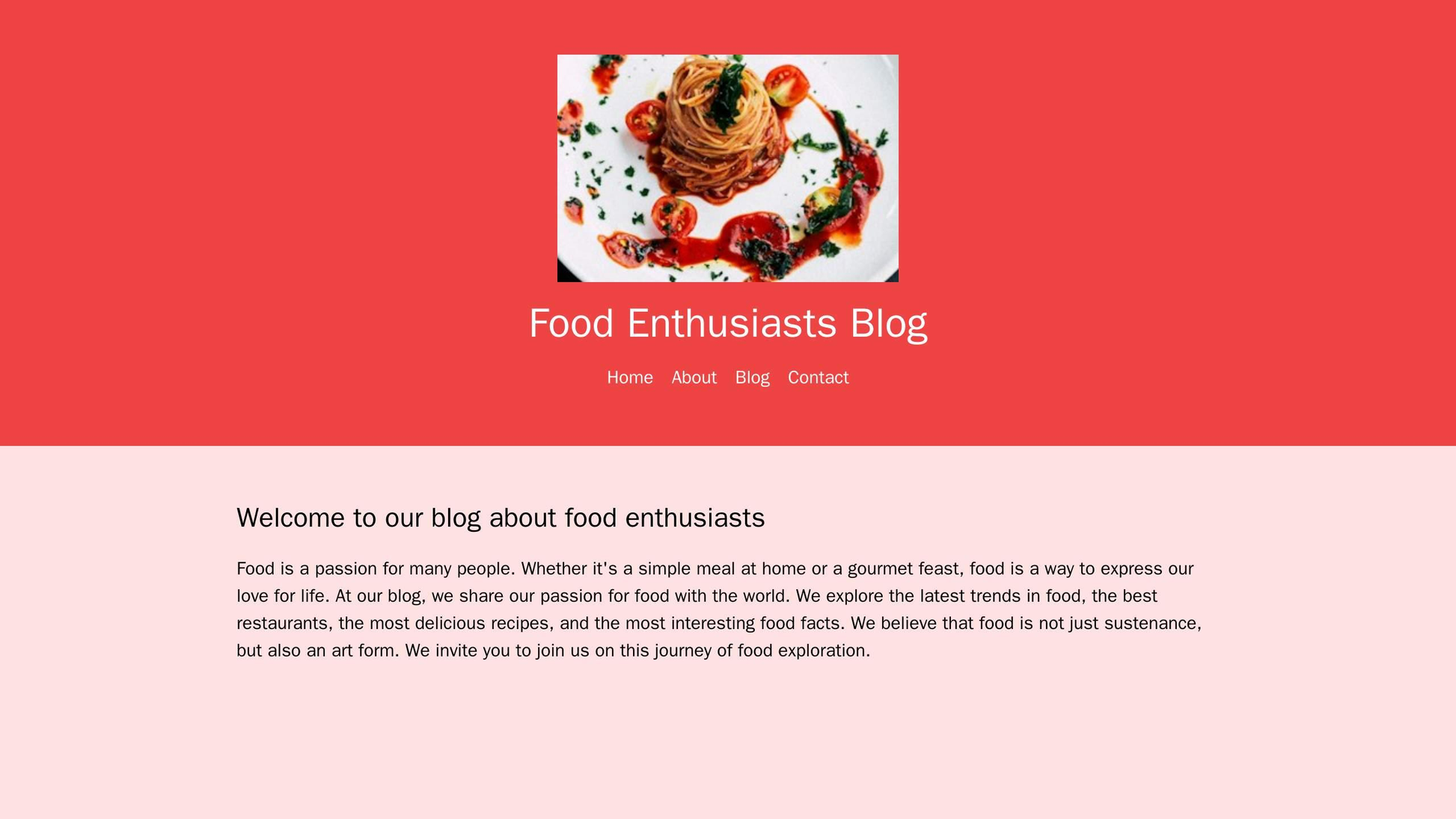 Blog for food enthusiasts: A warm and inviting design with a masthead featuring a high-resolution food image, a centered Web Template 3366