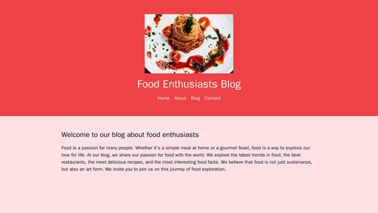 Blog for food enthusiasts: A warm and inviting design with a masthead featuring a high-resolution food image, a centered Web Template 3366